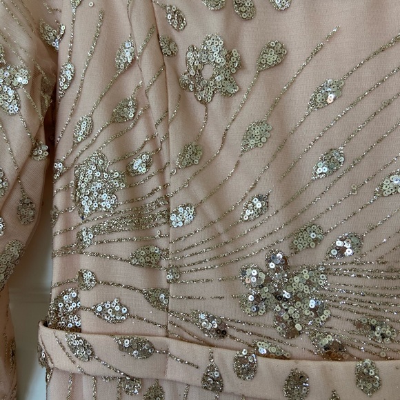 DELVINA Maxi Lace Dress Blush Pink Size M - Picture 4 of 9